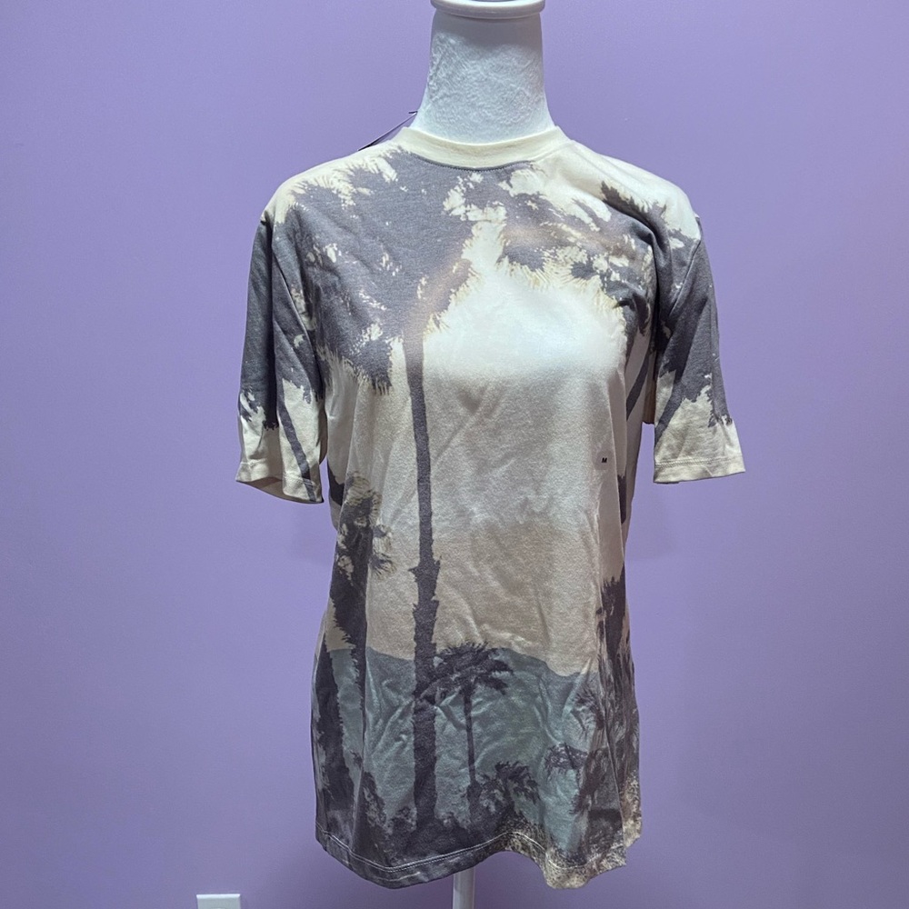 Express Palm Tree Print T Shirt Size Medium- NWT